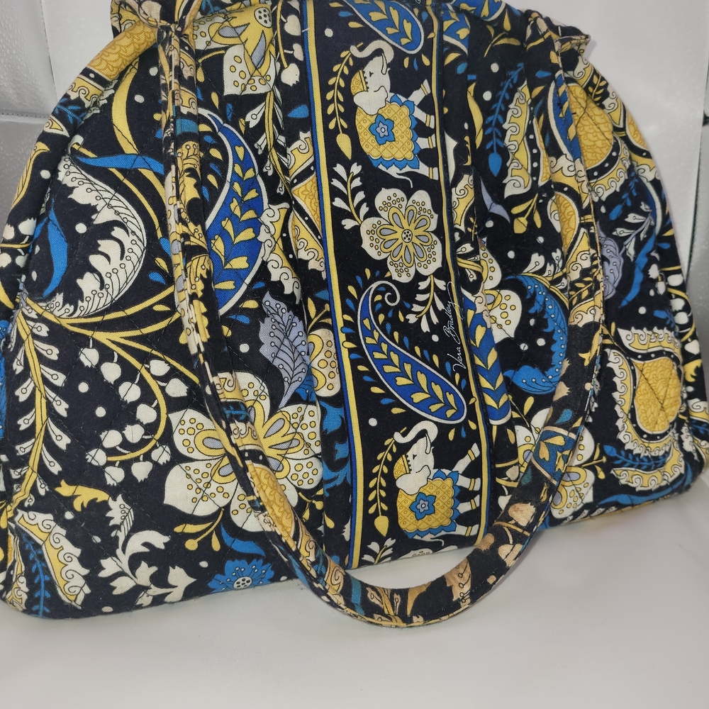 Vera Bradley Black and Yellow Floral Tote
